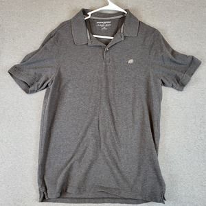 Banana Republic Shirt Adult Medium Gray Cotton Casual Short Sleeve Golf Mens